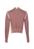 Acne Studios Wrinkled V-Neck Jumper, &pound;175, Clothing, Brown/Cream, Silk/Wool, Back view