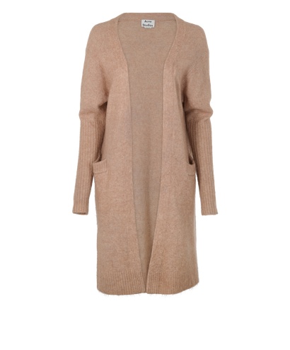 Acne Studios Raya Long Cardigan, &pound;150, Clothing, Beige, Mohair, Front view