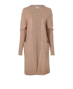 Acne Studios Raya Long Cardigan, Mohair, Beige, Sz XS, 2*