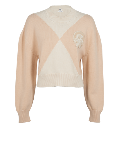 Hermes Pull Manches Longues Jumper, &pound;850, Clothing, Beige/Cream, Cotton, Front view