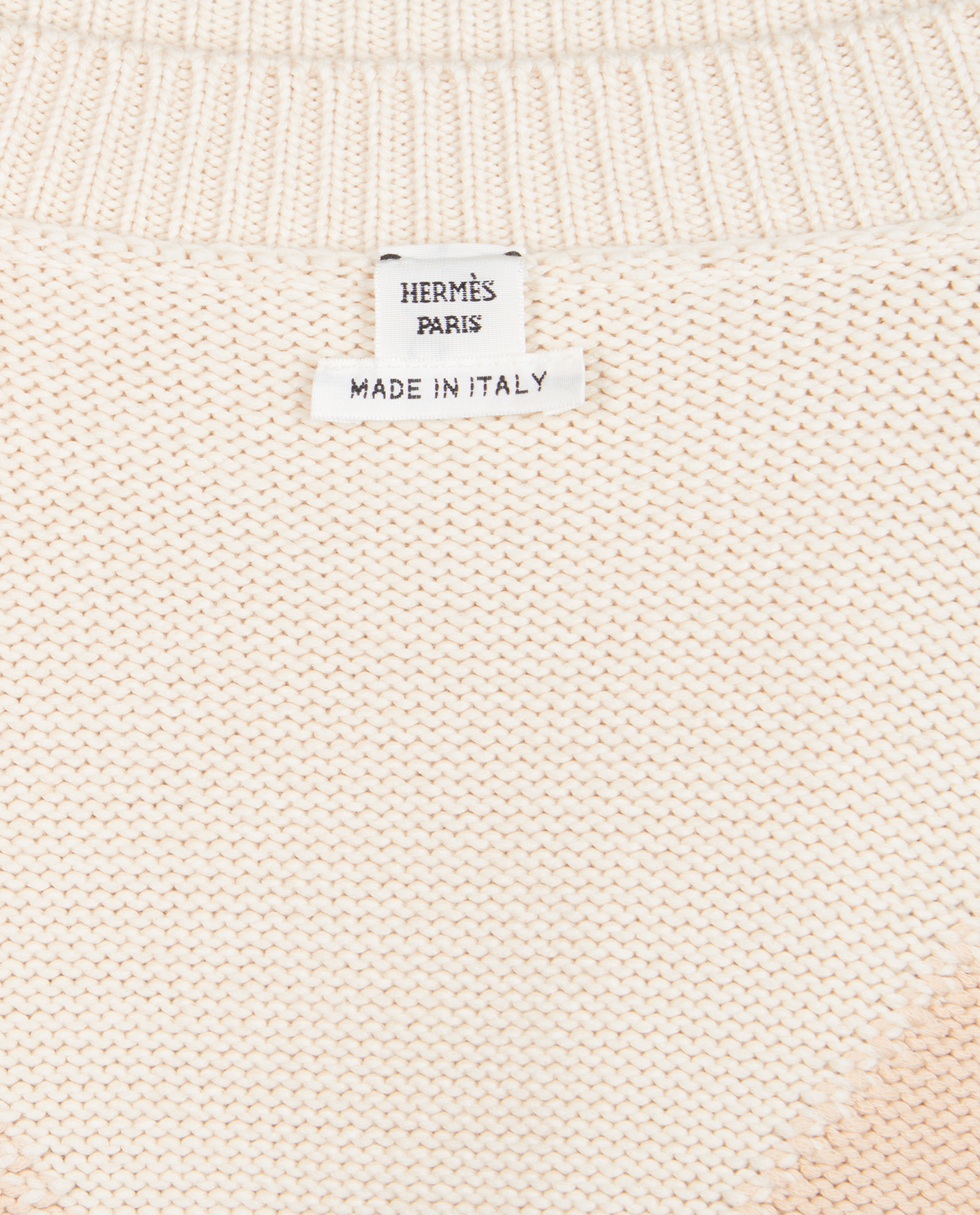 Hermes Pull Manches Longues Jumper, &pound;850, Clothing, Beige/Cream, Cotton, Other view