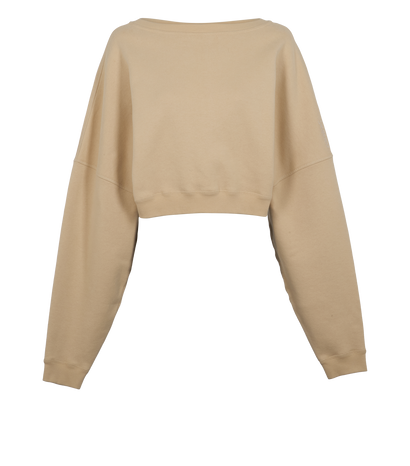 Saint Laurent Cropped Jumper, &pound;250, Clothing, Beige, Cotton, Front view
