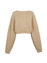 Saint Laurent Cropped Jumper, &pound;250, Clothing, Beige, Cotton, Front view
