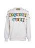 Gucci Sequin Jumper, &pound;230, Clothing, White, Cotton, Front view