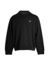 Prada Logo-Plaque Jumper, £410, Clothing, Black, Cotton/Polyester (Polymer), Front view