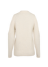 Ganni Chunky Cold-Shoulder Jumper, &pound;70, Clothing, White, Wool, Back view