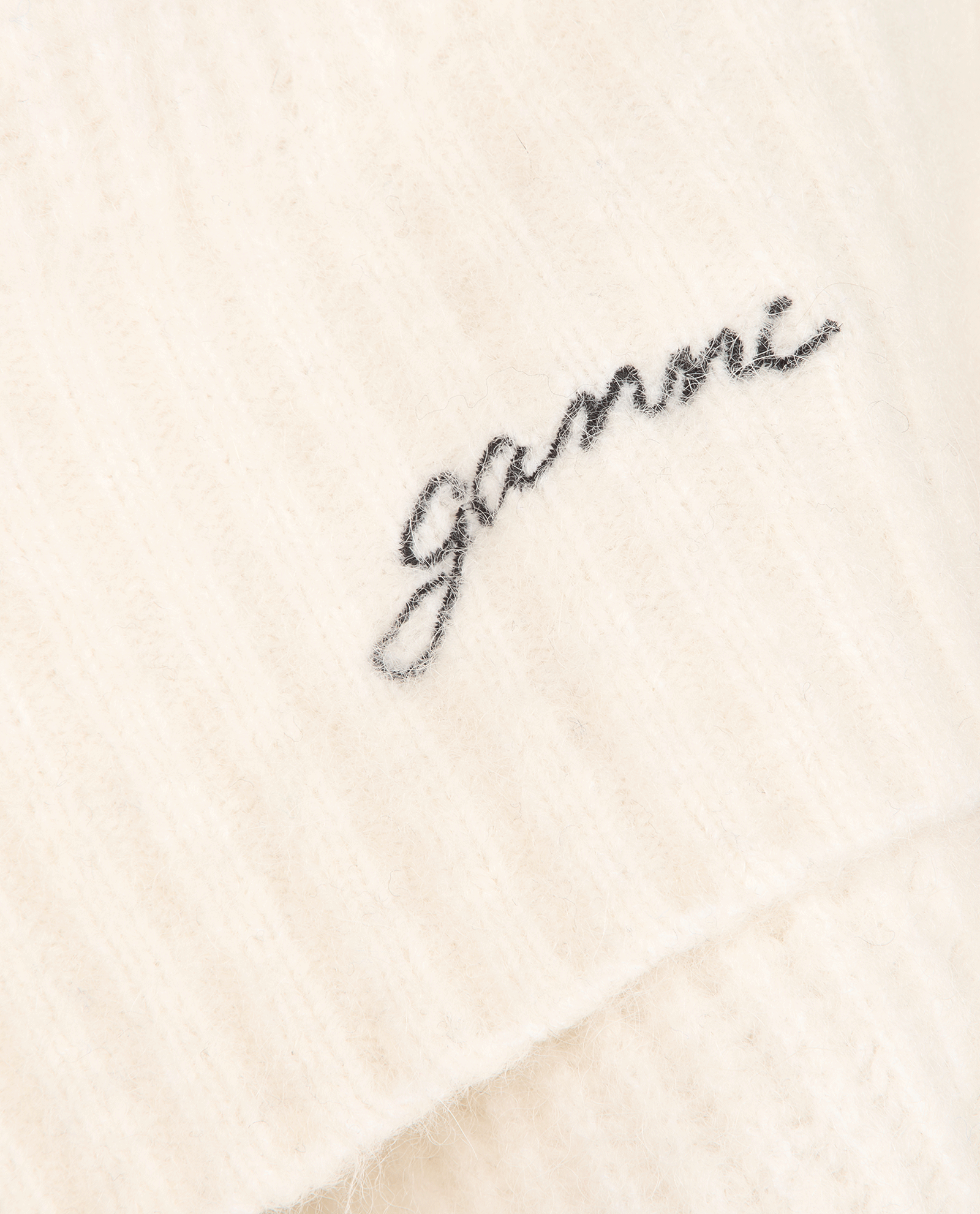 Ganni Chunky Cold-Shoulder Jumper, &pound;70, Clothing, White, Wool, Other view