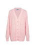 Prada Oversized Cardigan, &pound;220, Clothing, Pink, Cotton, Front view