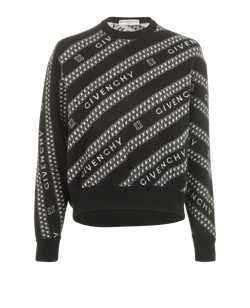 Givenchy Logo Jumper, Wool, Blk, Sz S, 2*