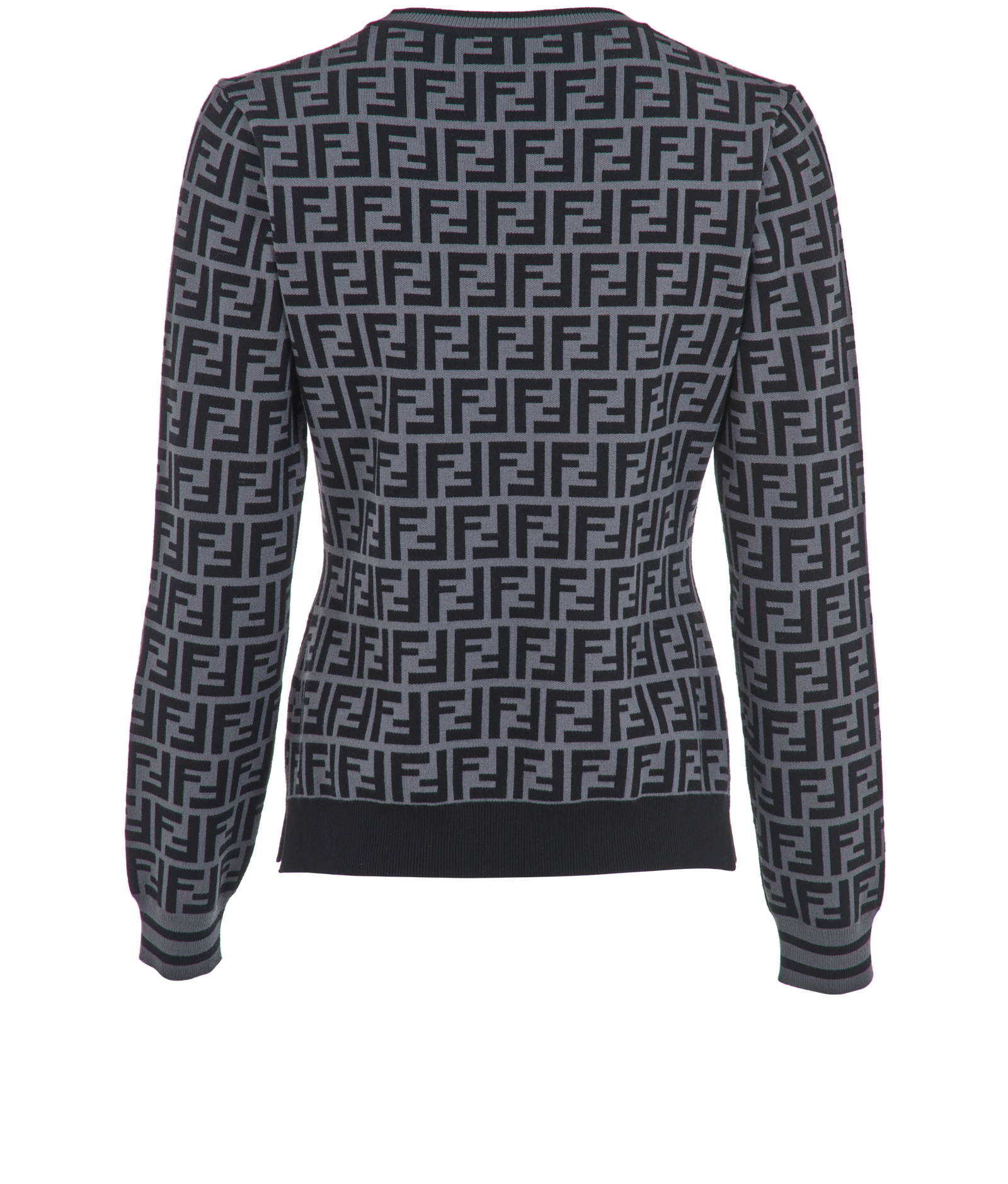 Fendi Logo Jumper, &pound;495, Clothing, Grey, Viscose, Back view