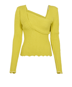 Bottega Veneta Pre Spring 2020 Twist Jumper, Cotton, Yellow, UK6, 2*