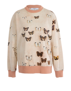 Givenchy Butterfly Sweatshirt, Cotton, Pink/Beige, Sz S, 1*