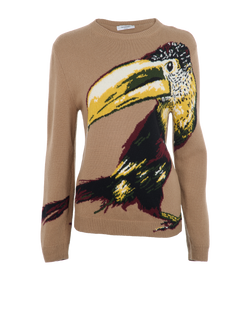 Valentino Toucan Jumper, Wool, Beige, Sz S, 2*