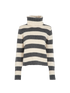 Burberry Striped Jumper, £140, Clothing, Cream/Grey, Wool, Front view