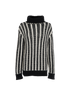 Saint Laurent Striped Jumper, &pound;320, Clothing, Black/White, Cashmere, Front view