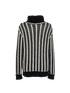 Saint Laurent Striped Jumper, &pound;320, Clothing, Black/White, Cashmere, Back view