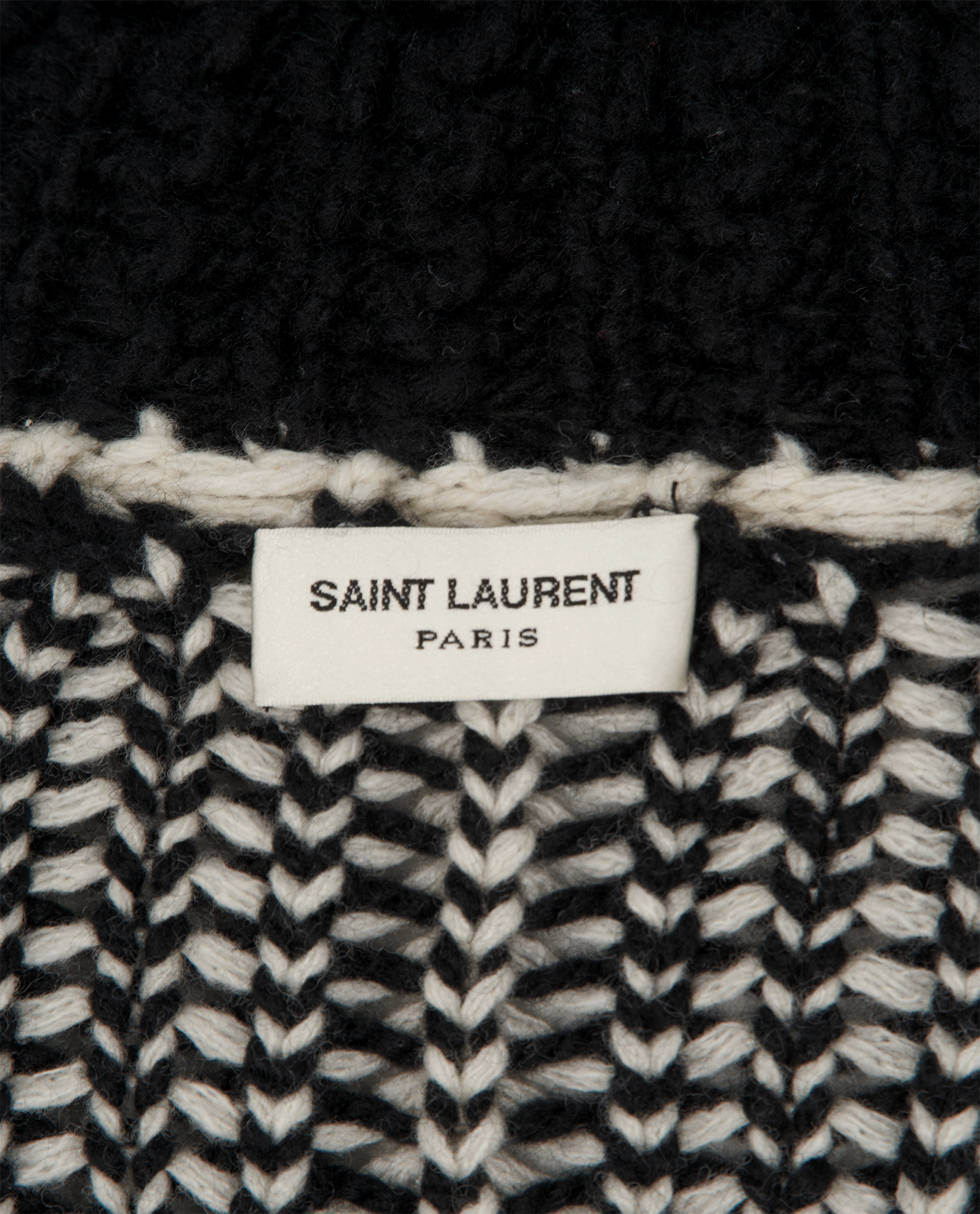Saint Laurent Striped Jumper, &pound;320, Clothing, Black/White, Cashmere, Other view