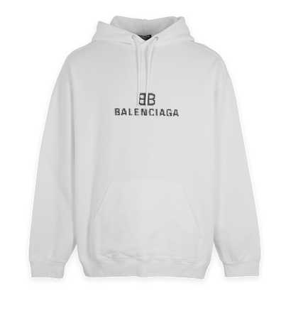 Balenciaga Mosaic Logo Hoodie, front view