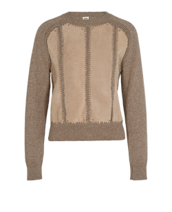 Hermes Studded Jumper, Alpaca, Beige, UK8, 2*