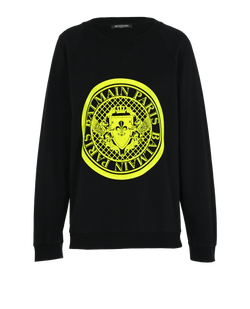 Balmain Logo Sweatshirt, Cotton, Blk, UK8, 2*