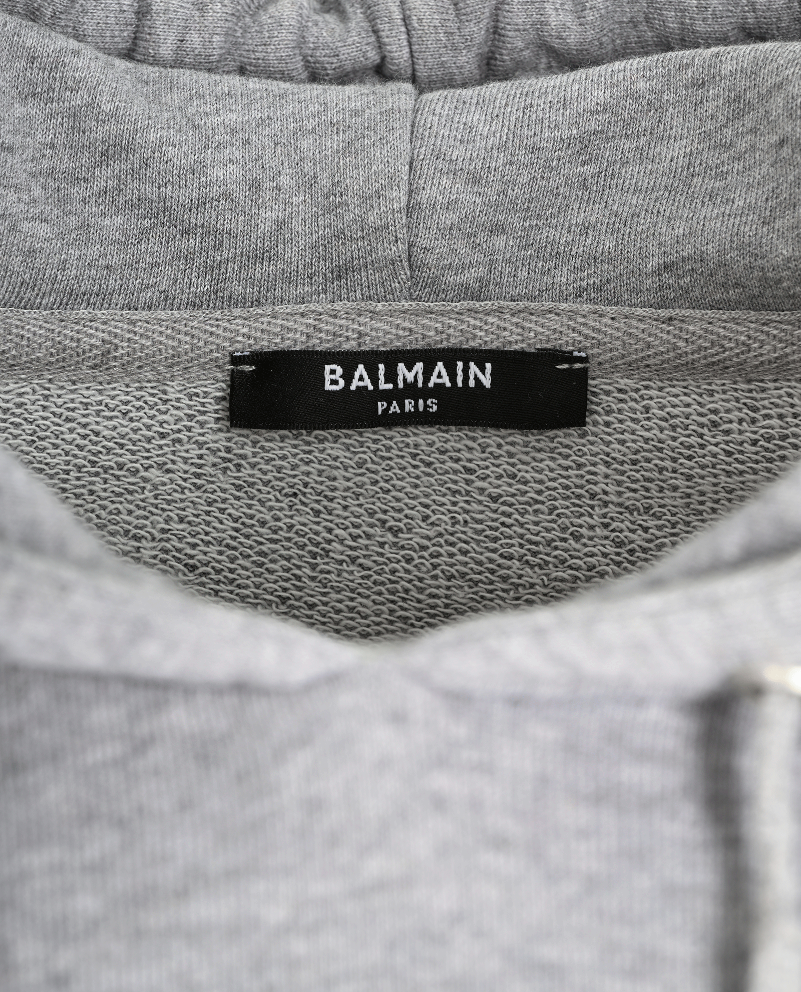 Balmain Logo Hoodie, &pound;150, Clothing, Grey, Cotton, Other view
