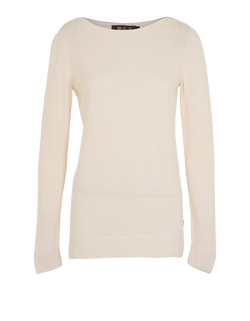 Loro Piana Boat Neck Jumper, Cashmere/Silk, Cream, UK10, 2*