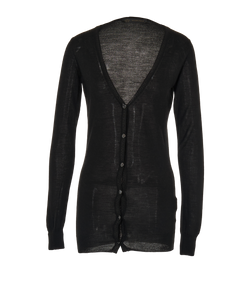 Versace La Greca Cardigan, Wool, Black, UK 6, 2*