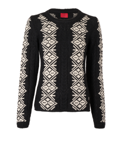 Moncler Geometric Pattern Jumper, Wool/Mohair, Black, UK10, 2*