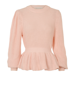 Zimmermann Peplum Jumper, Cotton, Pink, UK12, 1*