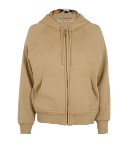 Burberry Zipped Hoodie, Cotton, Beige, Sz L, 2*