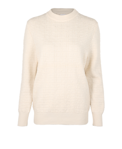 Givenchy 4G Monogram Jumper, Wool, Cream, Sz S, 2*