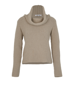Max Mara Turtleneck Jumper, Virgin Wool, Beige, Sz M, 2*