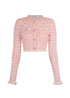 Self-Portrait Bow Crochet Cardigan, front view