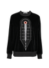 Givenchy Graphic Embroidered Jumper, £220, Clothing, Black, Cotton, Front view