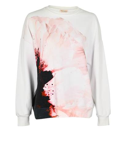 Alexander McQueen Anemone Print Sweatshirt, £160, Clothing, Red/White, Cotton, Front view