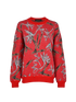 Louis Vuitton Floral Jumper, &pound;290, Clothing, Red, Wool, Front view