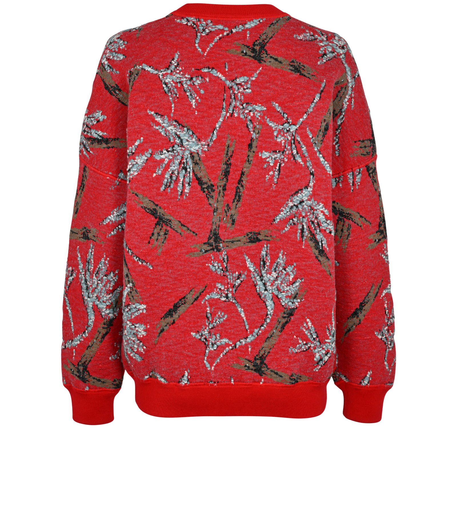 Louis Vuitton Floral Jumper, &pound;290, Clothing, Red, Wool, Back view