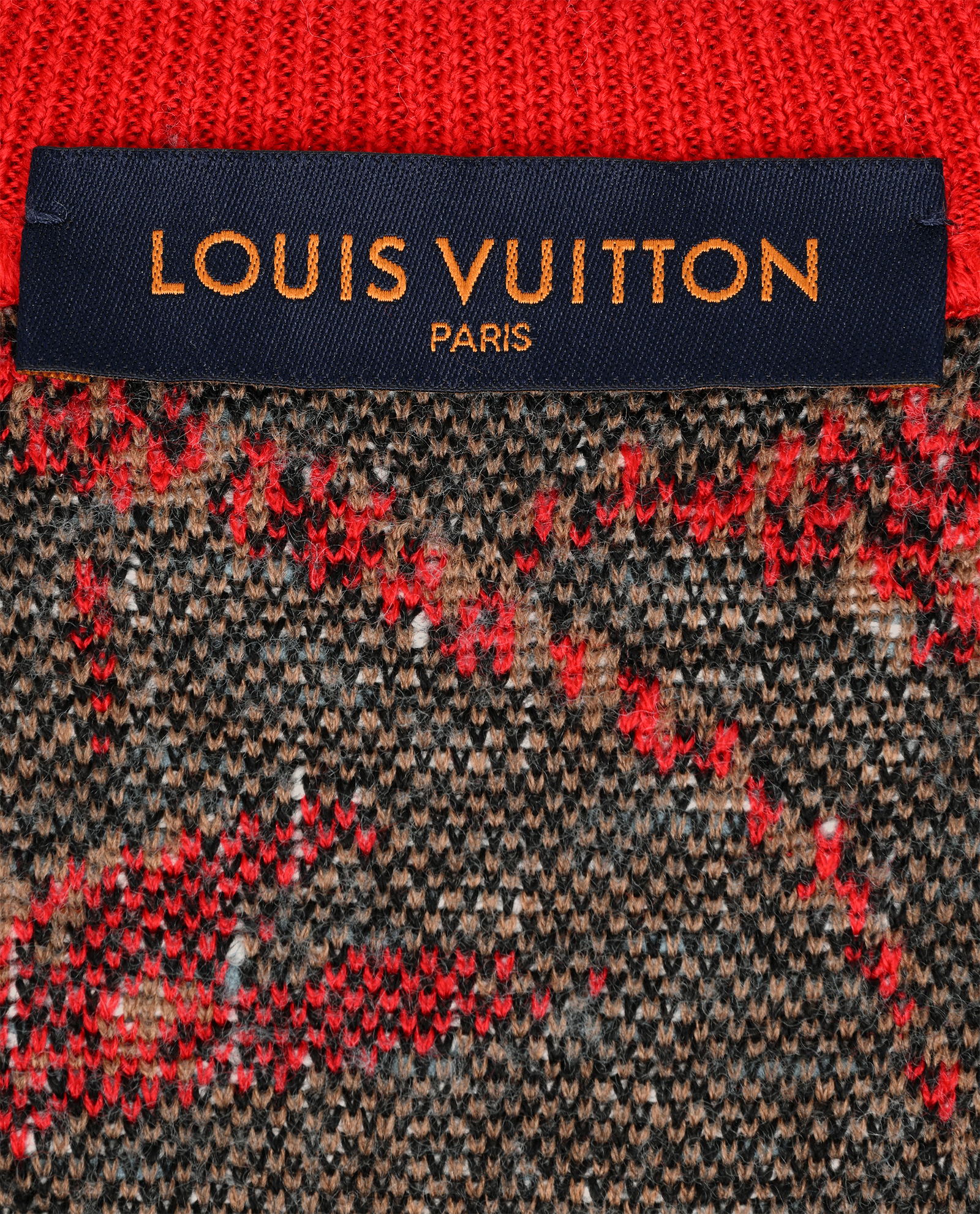 Louis Vuitton Floral Jumper, &pound;290, Clothing, Red, Wool, Other view
