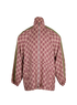 Gucci GG Zip-Up Track Jacket, &pound;595, Clothing, Beige/Burgundy, Silk, Front view