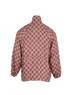 Gucci GG Zip-Up Track Jacket, &pound;595, Clothing, Beige/Burgundy, Silk, Back view