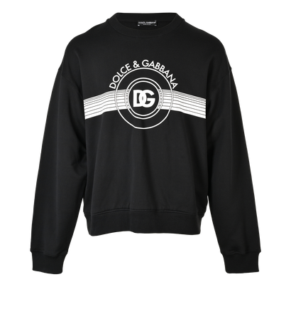 Dolce & Gabbana DG Sweatshirt, £250, Clothing, Black, Cotton, Front view