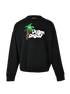 Palm Angels Palm Print Sweatshirt, £190, Clothing, Black, Cotton, Front view
