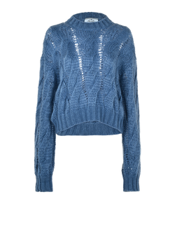 Prada Cable Knit Jumper, Mohair/Poly, Blue, UK12, 3*