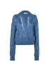 Prada Cable Knit Jumper, £175, Clothing, Blue, Mohair/Polyester (Polymer), Front view