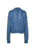 Prada Cable Knit Jumper, £175, Clothing, Blue, Mohair/Polyester (Polymer), Back view