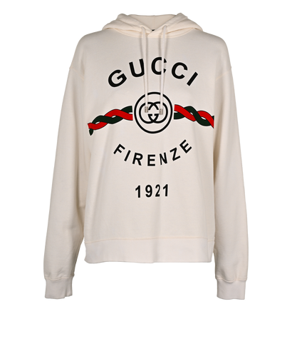Gucci Firenze 1921 Hoodie, £250, Clothing, White, Cotton, Front view