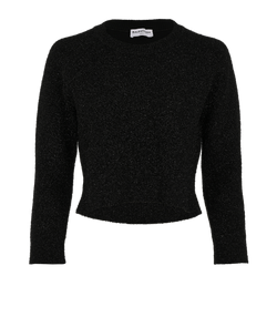 Balenciaga Shimmer Knit Jumper, Viscose, Black, UK10, 3*