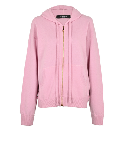 Versace Zip Up Hoodie, £250, Clothing, Pink, Cashmere, Front view