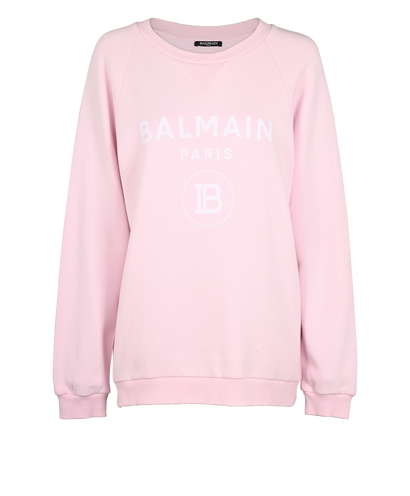 Balmain Crew Neck Jumper, £220, Clothing, Pink, Cotton, Front view