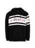 Givenchy Logo Embroidered Stripe Hoodie, &pound;220, Clothing, Black/White, Cotton, Front view